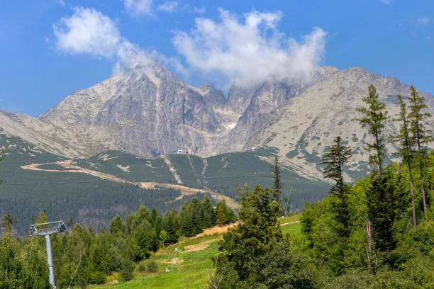 istock Cableway way to mountains in national park, Slovakia 1155897925