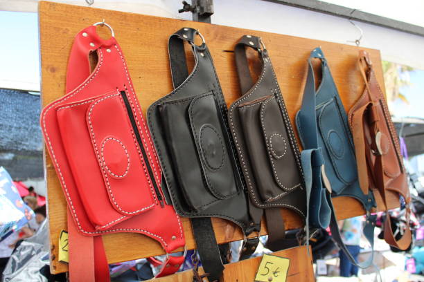 istock Leather fanny packs hand made 1155901699