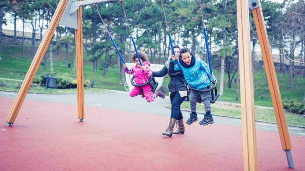 istock Mixed race family, child siblings 1155908629
