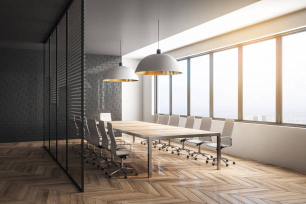 istock Stylish meeting room interior 1155911488