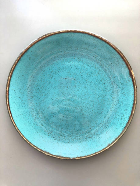 ターコイズトルコプレート - plate china antique blue ストックフォトと画像