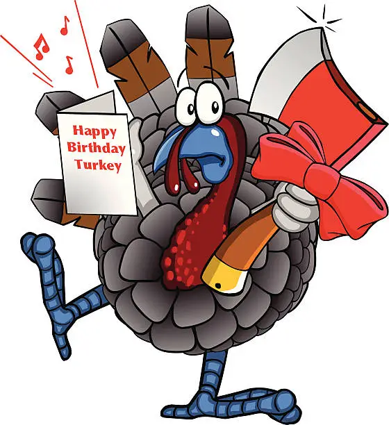 Vector illustration of Turkey Birthday