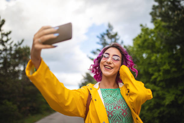 istock Beautiful hipster girl making a selfie 1155923006