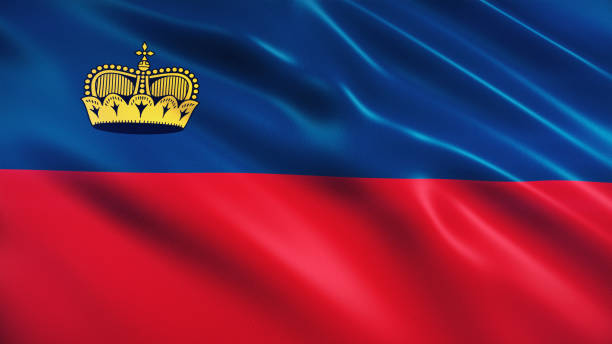 bandeira de liechtenstein - liechtenstein - fotografias e filmes do acervo