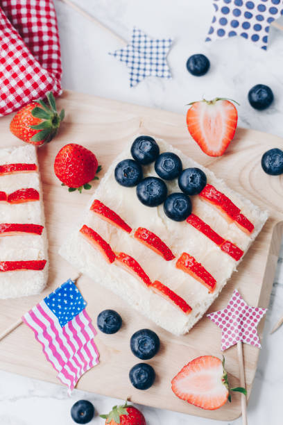 istock 4th of July American flag toast 1155924407