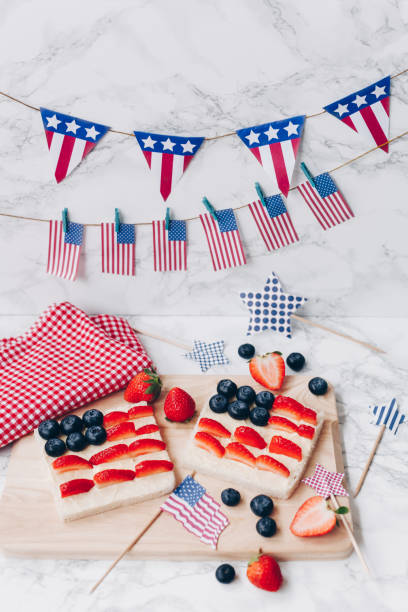 istock 4th of July American flag toast 1155924409
