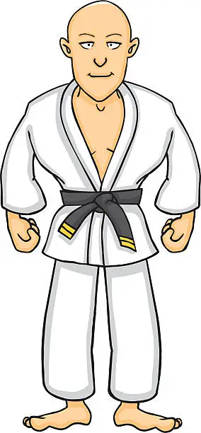 Vector illustration of Karate Teacher