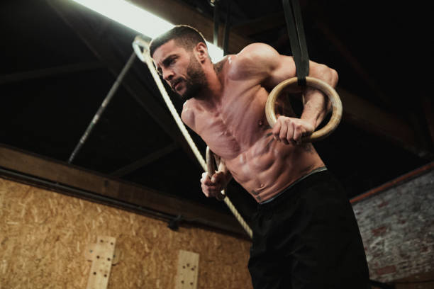 istock Showing Strength with Gymnastic Rings 1155928211