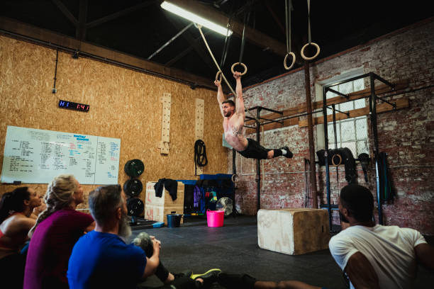 istock Demonstrating the Strict Ring Muscle Up 1155928998
