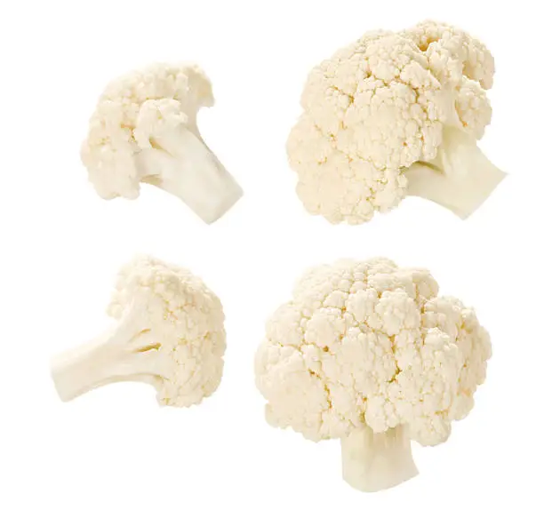 Small cauliflower buds, isolated