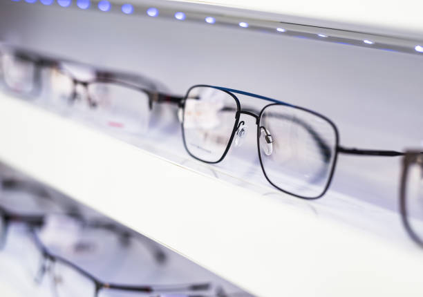 istock Men's eyeglasses in a store. 1155930331