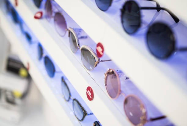 istock Women's sunglasses in a store. 1155930760
