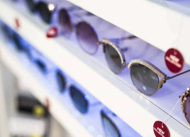 istock Women's sunglasses in a store. 1155931510