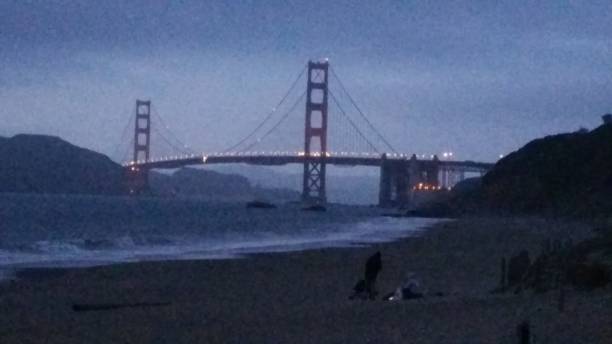 Golden gate bridge at dusk