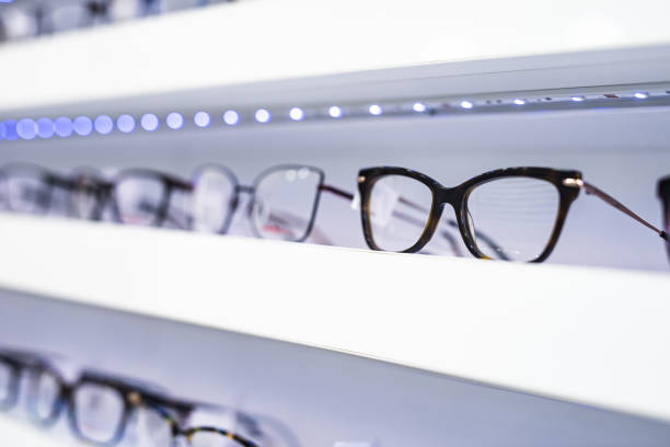istock Women's eyeglasses in a store. 1155931875