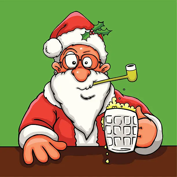 Vector illustration of Santa's Vice