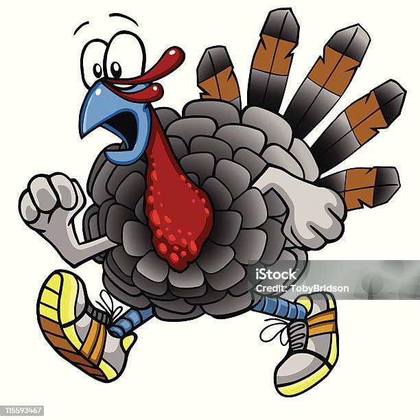 Turkey Running Stock Illustration - Download Image Now - Running, Turkey - Bird, Vector