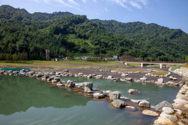 Mountain river in Sichuan, China.