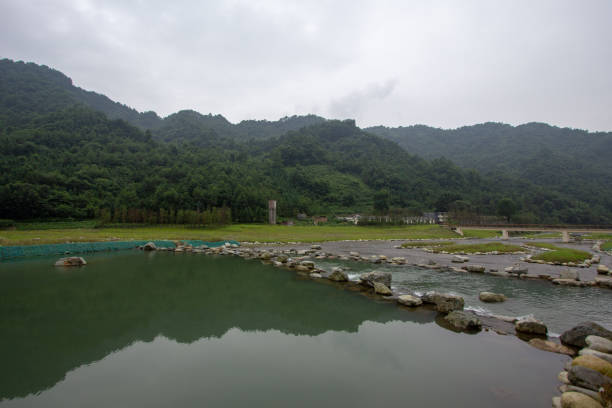 istock Mountain river in Sichuan, China. 1155936700