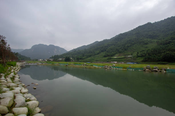 istock Mountain river in Sichuan, China. 1155936832