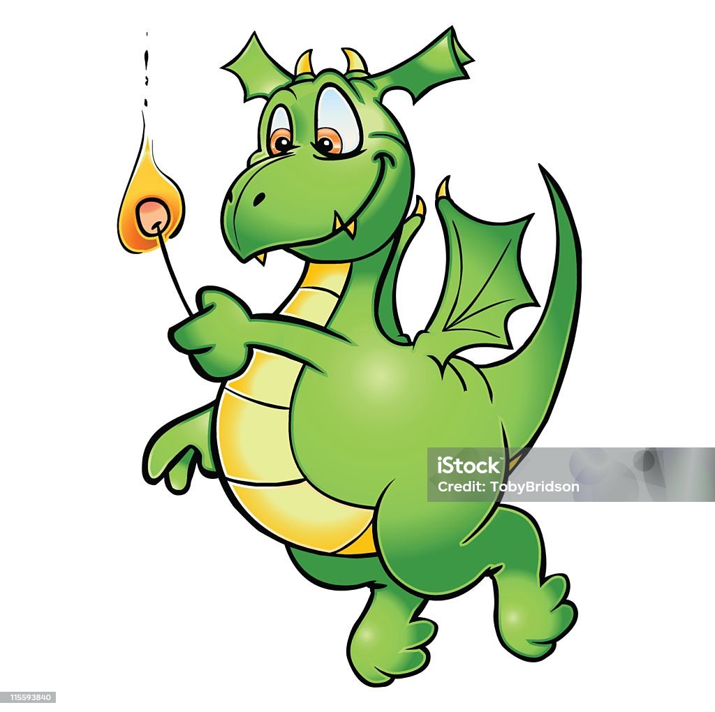 Guimauve de Dragon - clipart vectoriel de Cartoon libre de droits