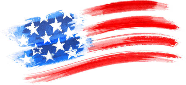 istock American Flag Painting, brush strokes as a layered vector file 1155939962