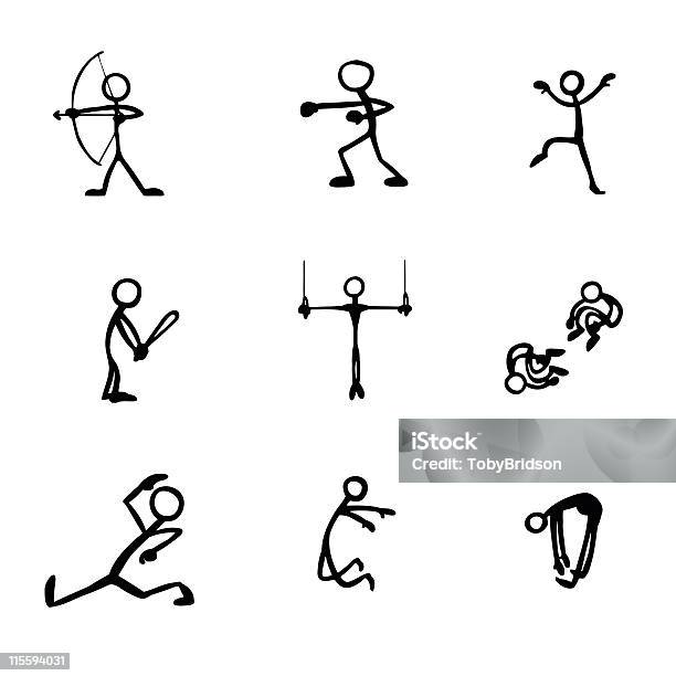 Stick Sosok Orang Olahraga Ilustrasi Stok - Unduh Gambar Sekarang - Gambar orang  lidi, Senam - Olahraga, Berekreasi - Kegiatan - iStock