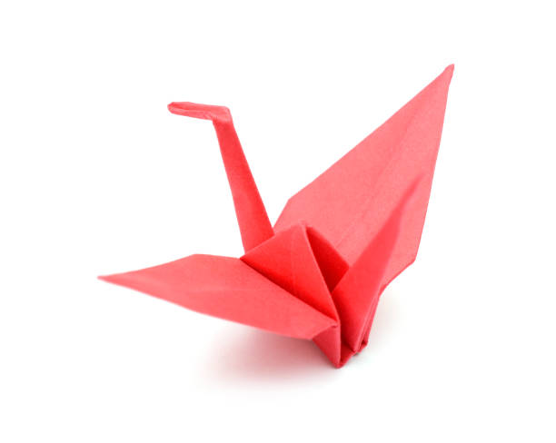 istock A single origami crane bird isolated white 1155943272