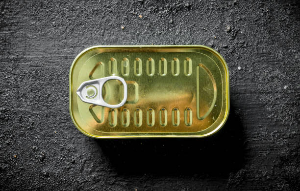 istock Closed tin can with canned food. 1155944710
