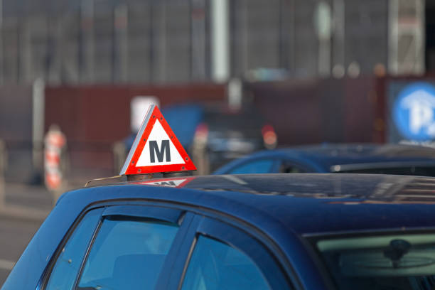 Latvian driving school sign