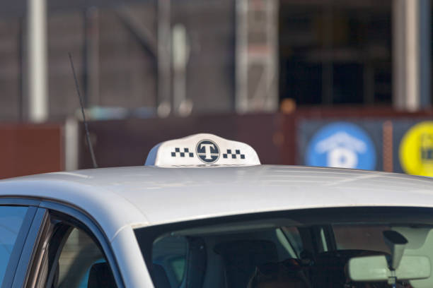istock Taxi sign from Riga 1155946068