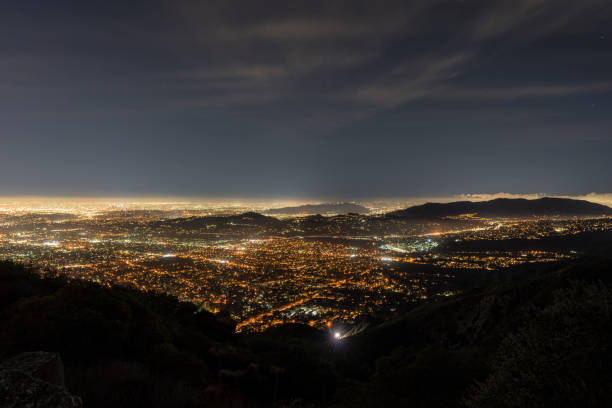 Los Angeles Night Mountaintop View