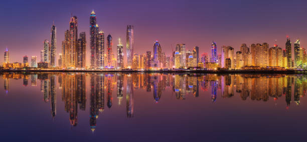 istock Dubai Marina bay view from Palm Jumeirah, UAE 1155947165