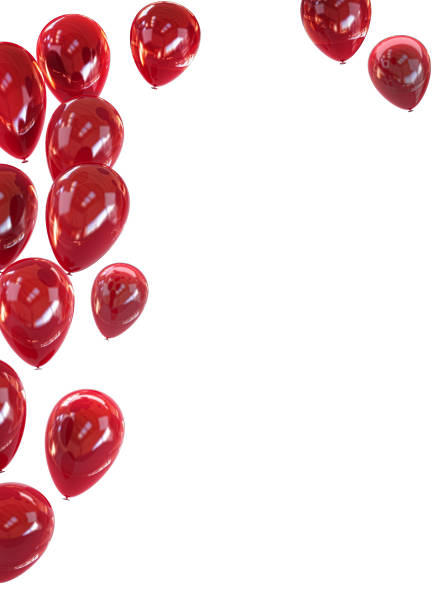 istock Red Colorful Balloons. Greeting Invitation Template 1155947670