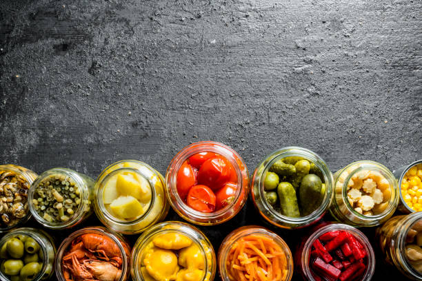 istock Set of different pickled food. 1155948369