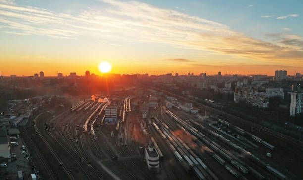 istock HyperLapse : Sunset at the central railway station 1155948401