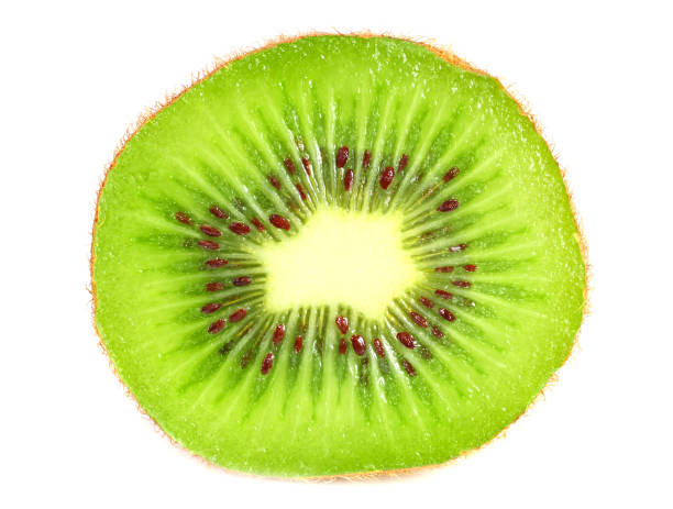 istock Slices kiwi fruit isolated on white background 1155950692