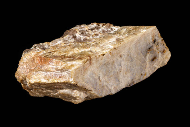 istock Macro of a stone Moonstone mineral on a black background 1155951093