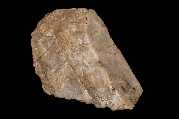 istock Macro of a stone Moonstone mineral on a black background 1155951171