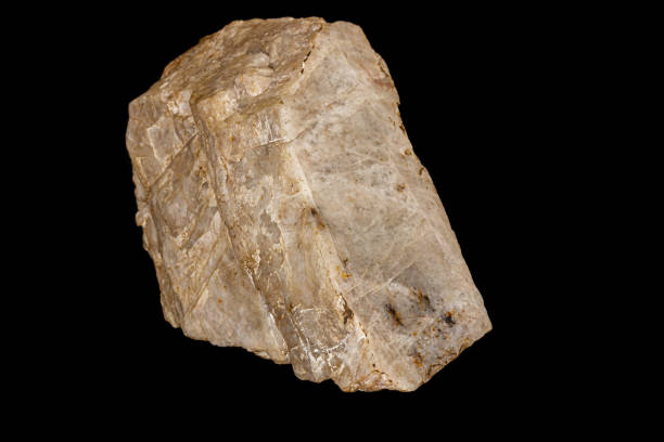 istock Macro of a stone Moonstone mineral on a black background 1155951273