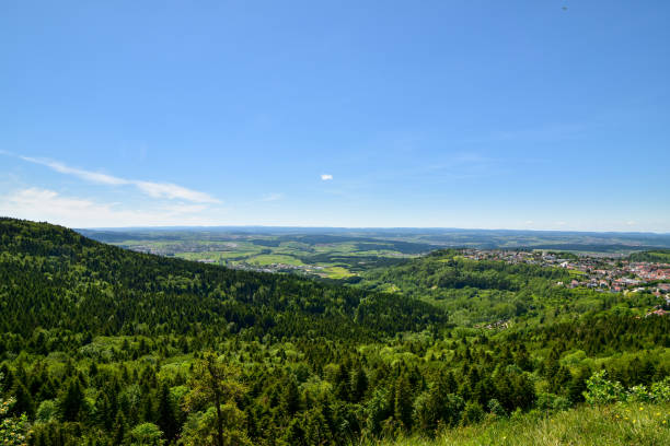 istock Panoramic view of Swabian Alb, highlands Germany. 1155959748