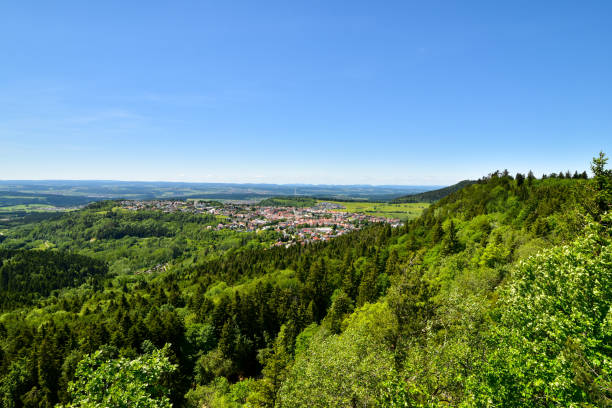 istock Panoramic view of Swabian Alb, highlands Germany. 1155960292