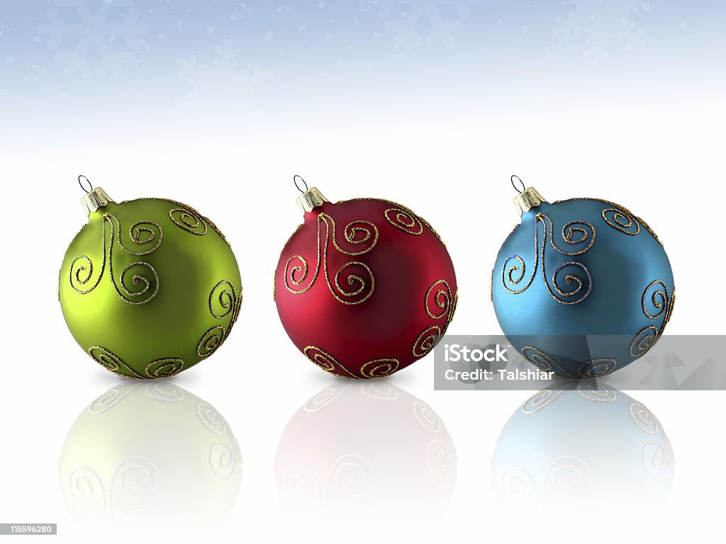 Trio decorazione di vetro - Foto stock royalty-free di Natale