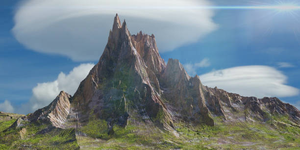istock beautiful mountain, landscape illustration 1155963691
