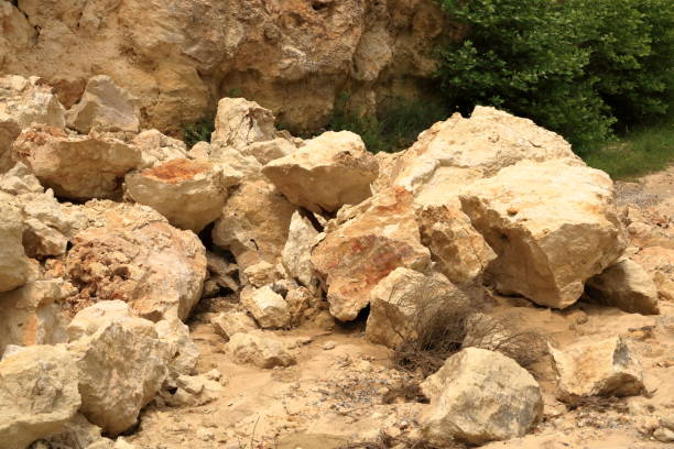 istock Danger falling rocks in Crete, Greece, Europe 1155963968