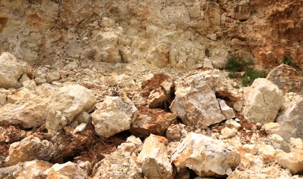 istock Danger falling rocks in Crete, Greece, Europe 1155964019