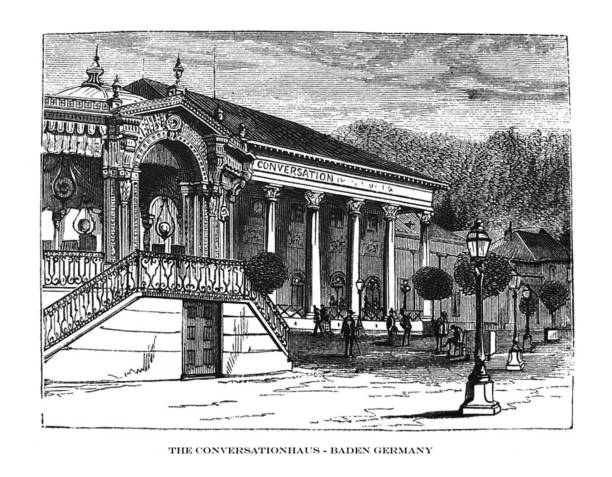 istock Antique illustration - The Conversationshause - Baden-Baden - Germany - Kurhaus 1155966202
