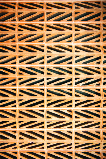 istock Vivid color of wall of modern bricks seen in Madrid 1155972792