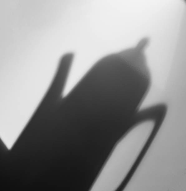istock Shadow silhouette of traditional elegant kettle 1155974658
