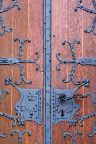istock Wrought iron church door 1155978515